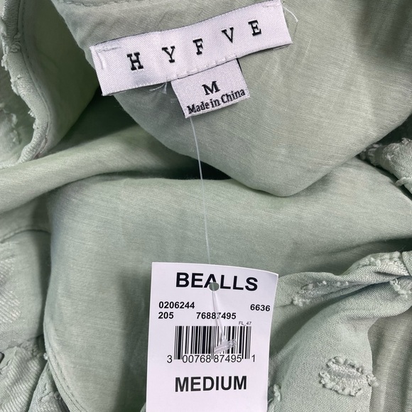 Hyfve Women’s Textured Floral Tiered Sleeveless One Shoulder Midi Dress Medium - Picture 7 of 12